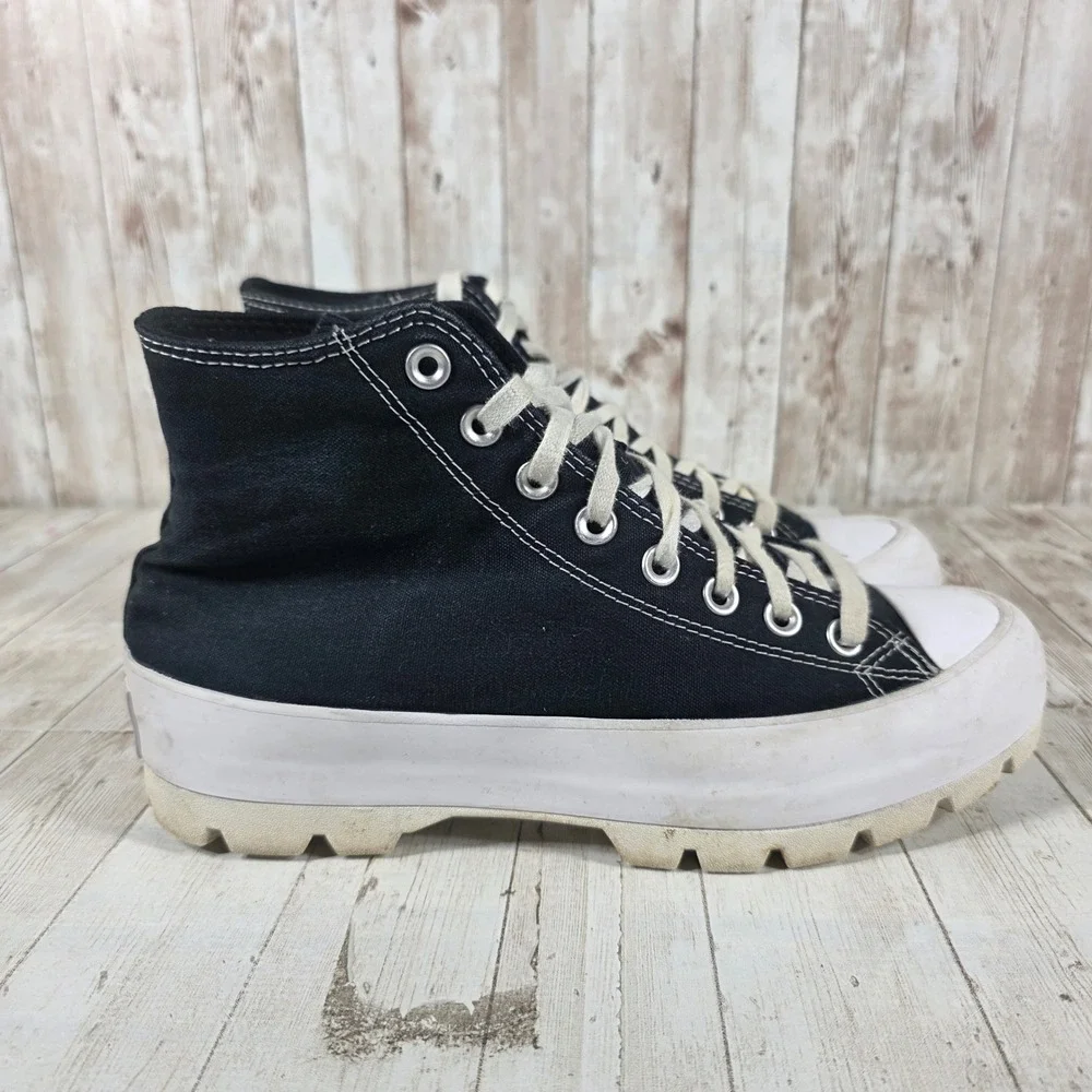 Converse Chuck Taylor All Star Lugged High Top Black Platform Sneakers 10 - Picture 1 of 8